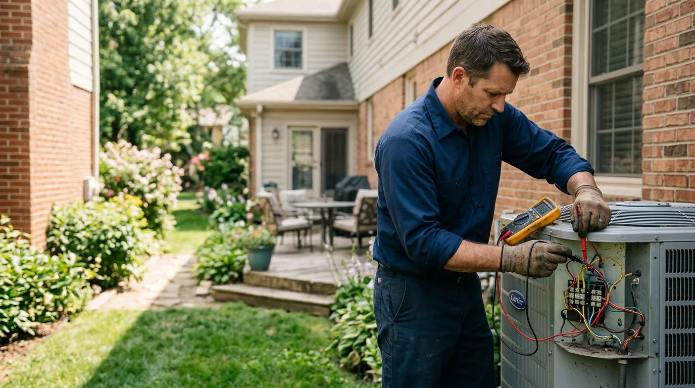 HVAC technician working near Bucyrus, KS